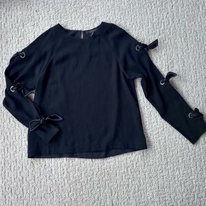 BCBG MaxAzria Cut-out Tie Sleeve Blouse